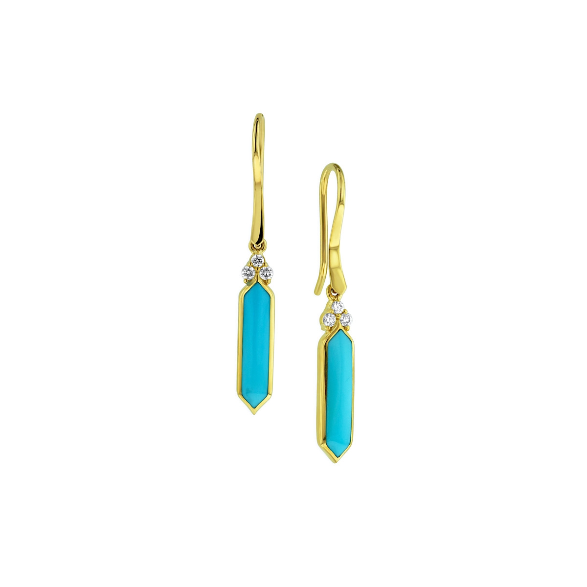 Gold Turquoise Earrings